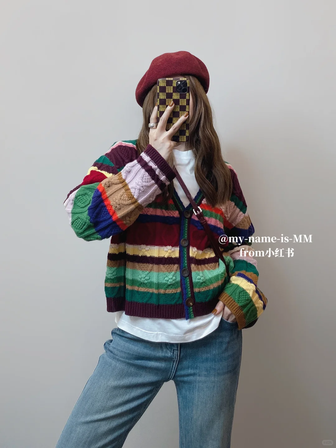 OOTD/初秋穿搭 慵懒舒适毛衣搭配微喇牛仔裤