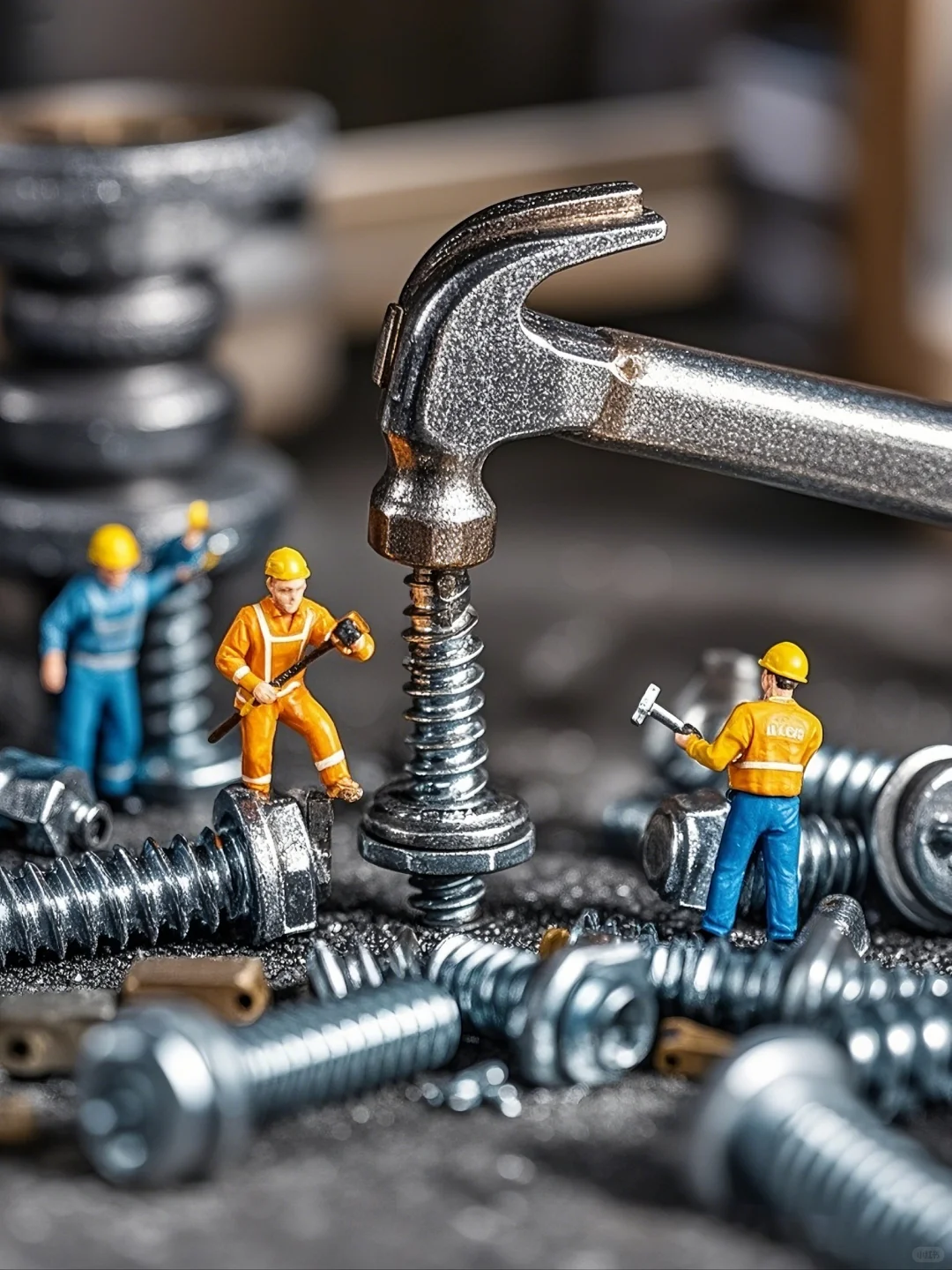 微观世界|几个工人正在打螺丝