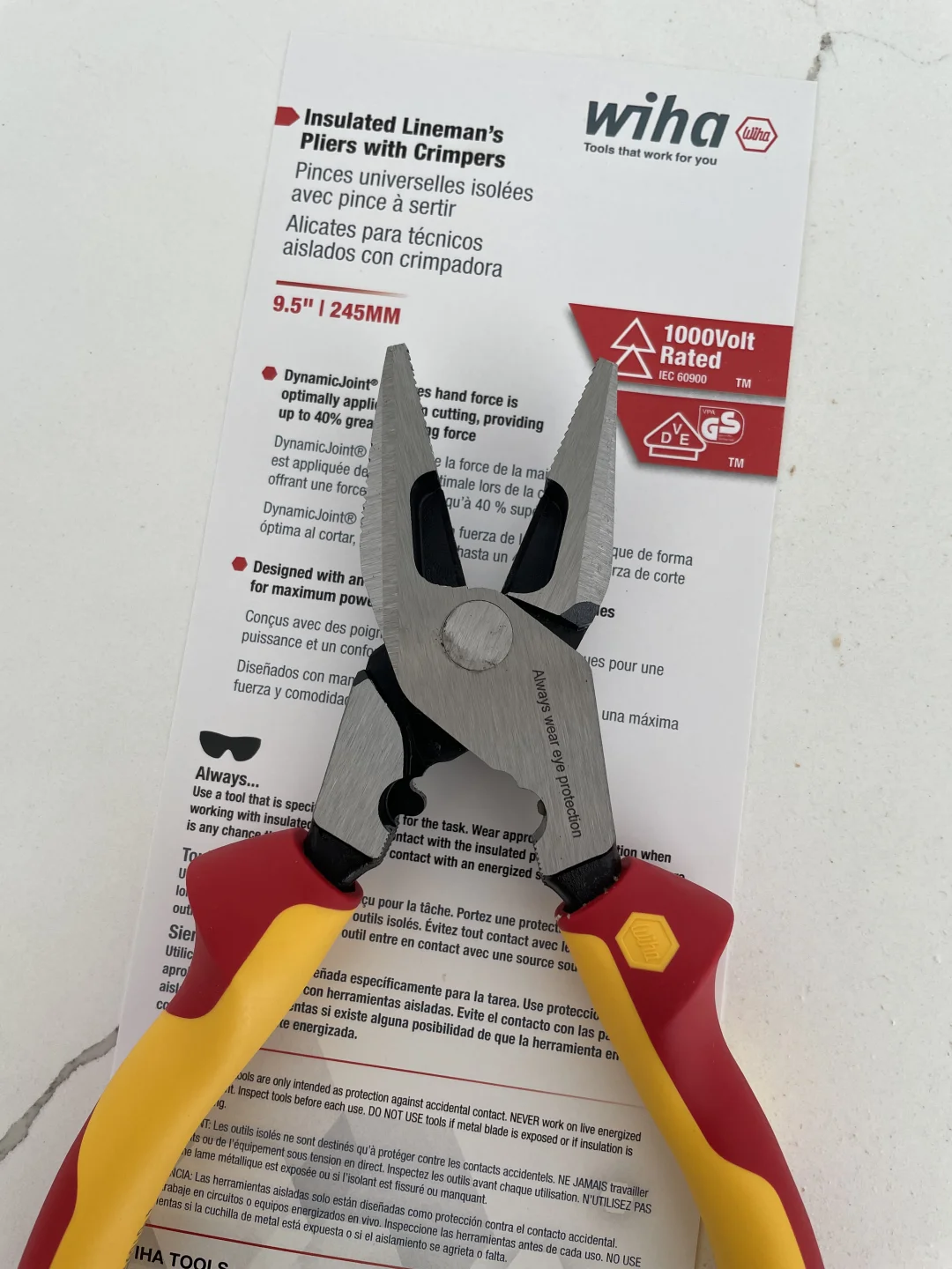 wiha lineman 1000V 大钳子