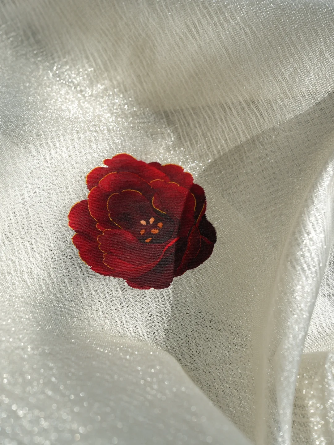 缂丝面料 | 山茶花缂丝衣料