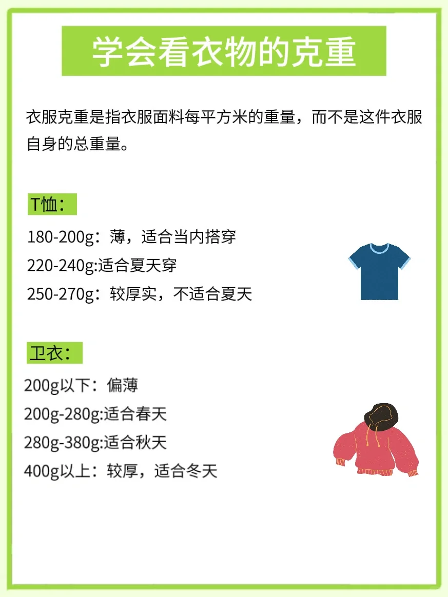 学会看衣物参数，挑衣服真的很简单