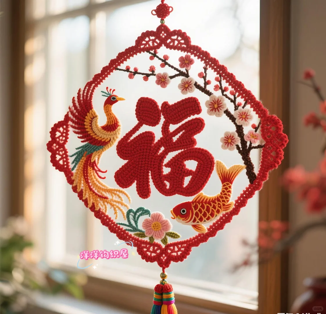 钩织福字、钩织福字、钩织福字