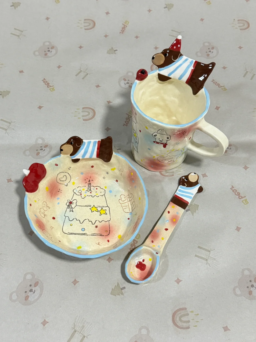 一些生日定制布丁盘?