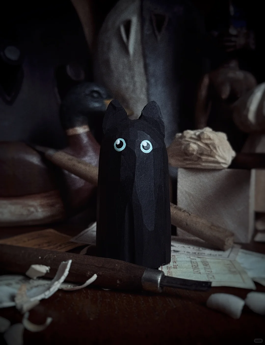 黑漆漆～木雕摆件