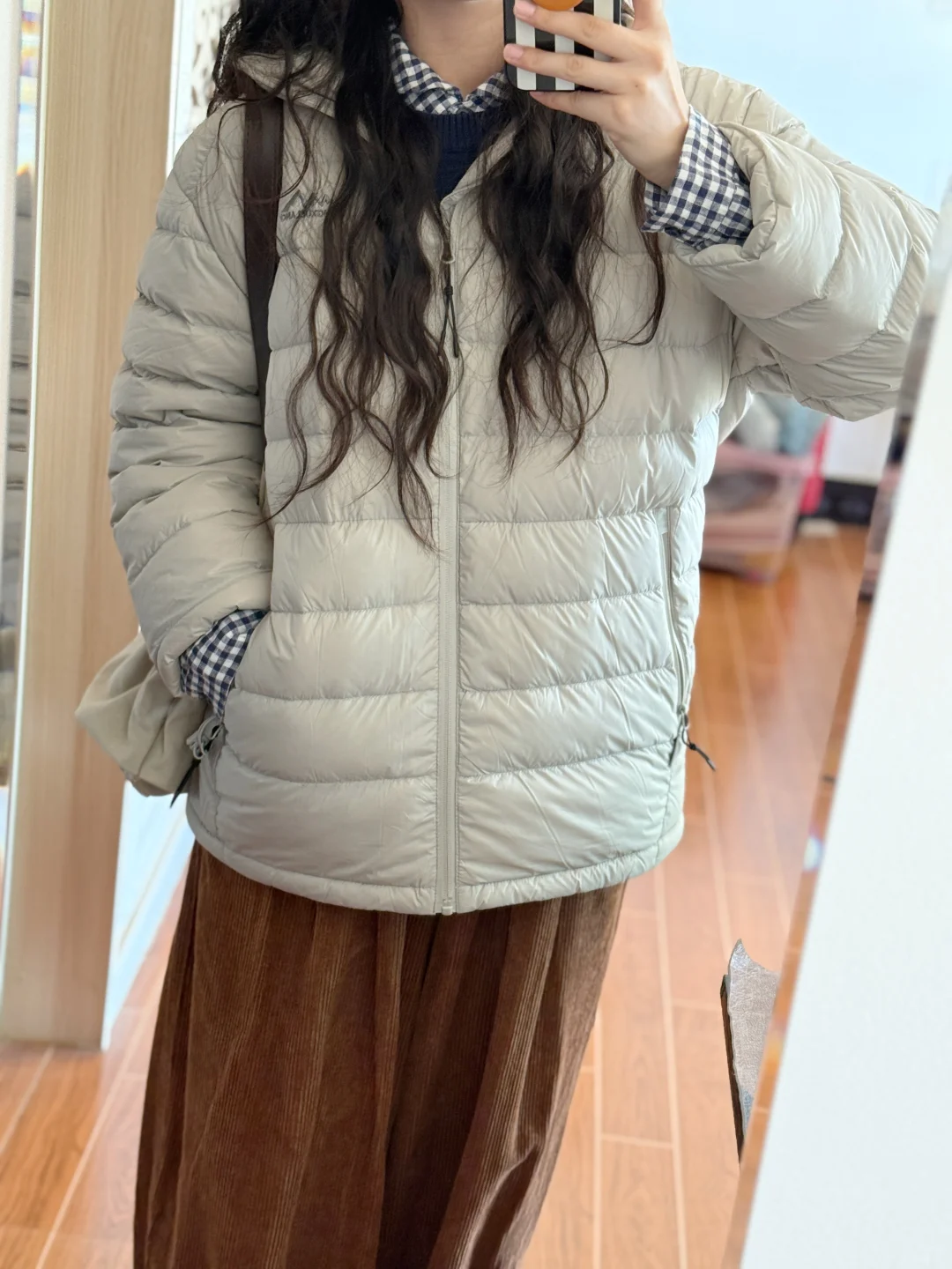 排骨羽绒服，灰色的好喜欢呀~