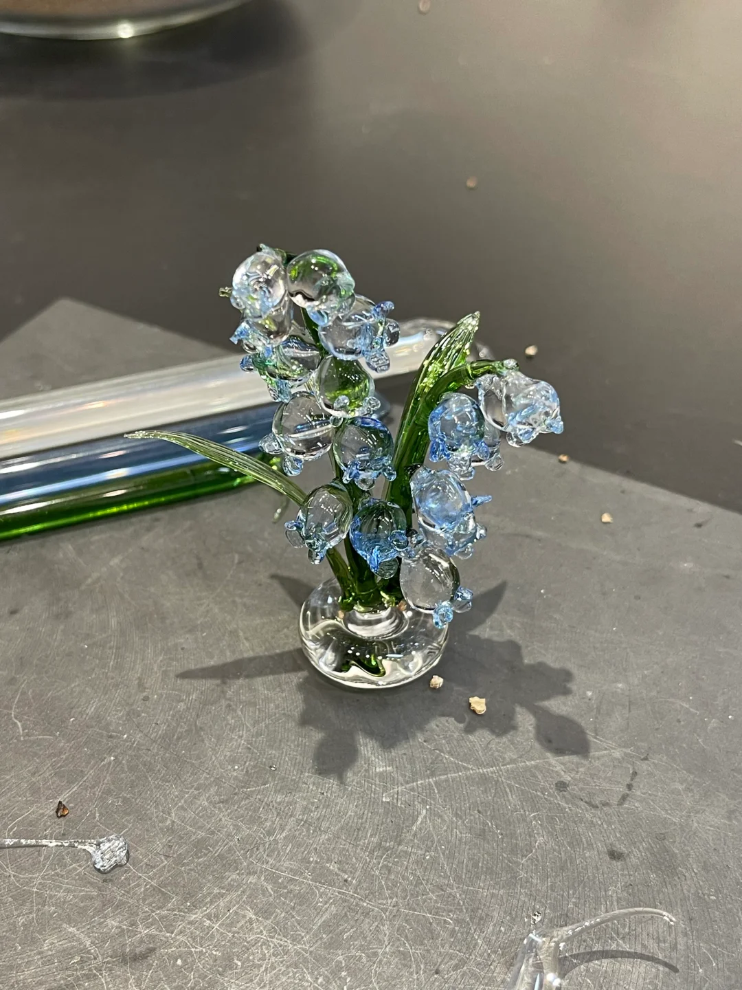 景德镇烧玻璃|是妹妹做的铃兰花呢