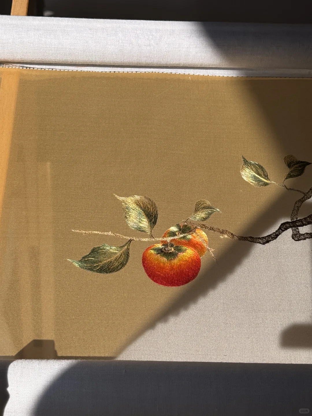 手作｜苏绣版柿柿如意