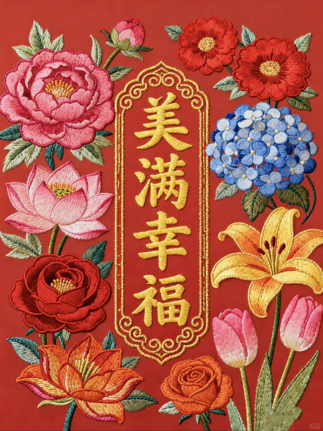 刺绣图片分享~美满幸福