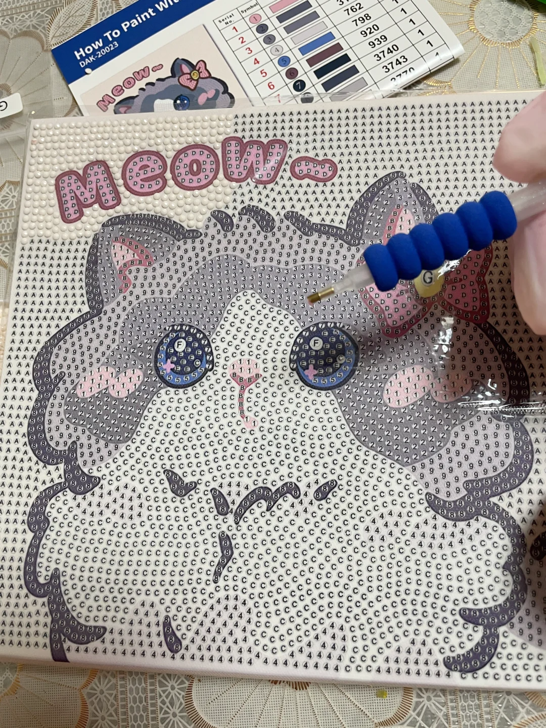 钻石贴画，原以为密集恐惧，可是完全没有呀