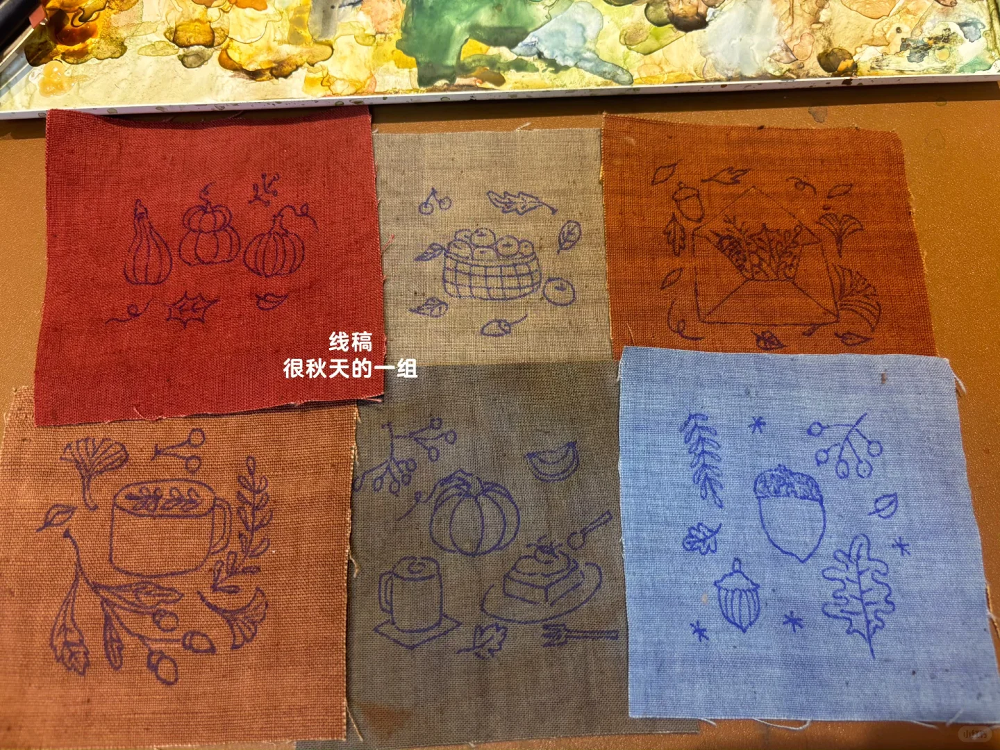 秋日的手工刺绣?教程版