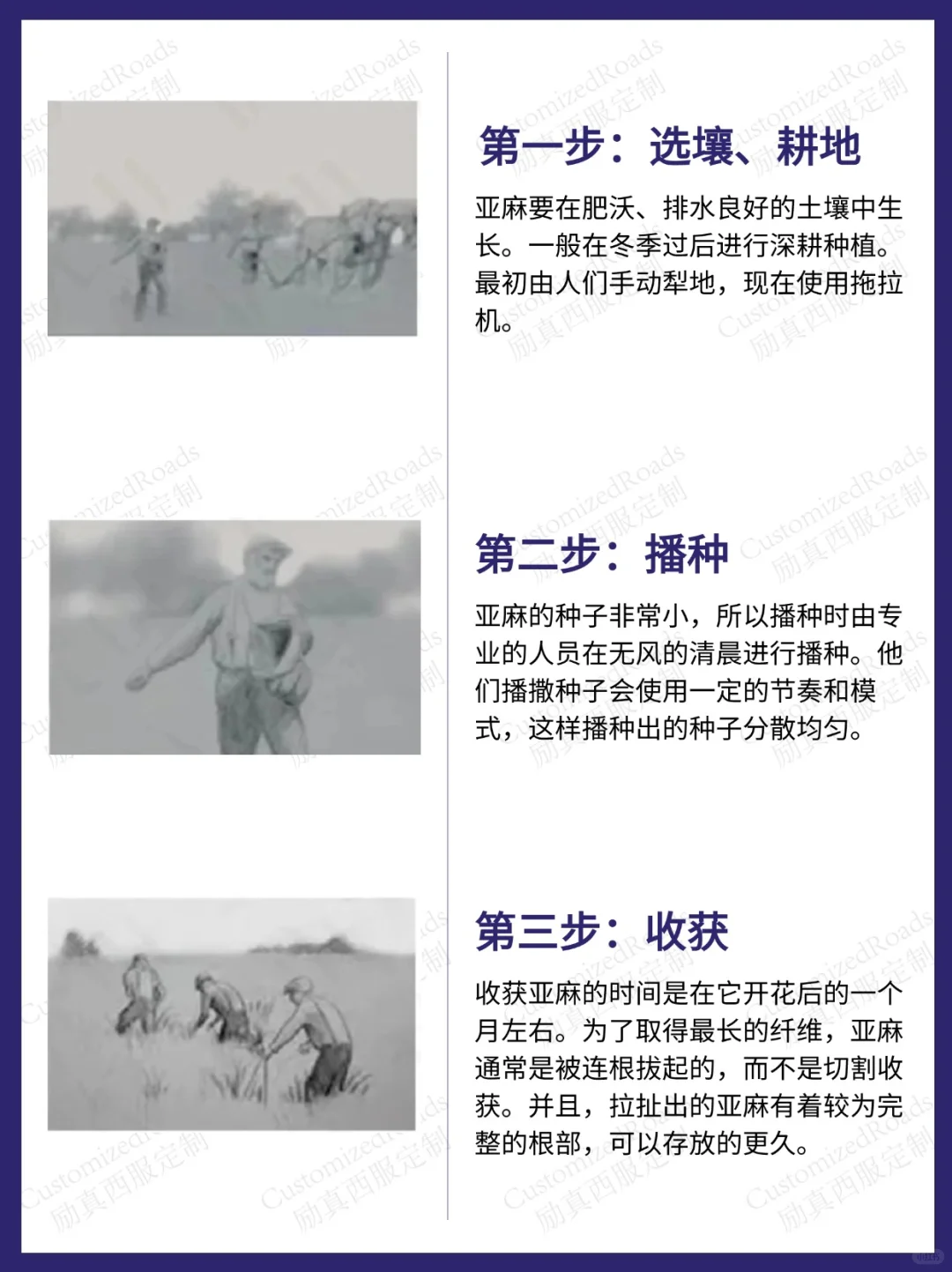 亚麻面料生产流程!