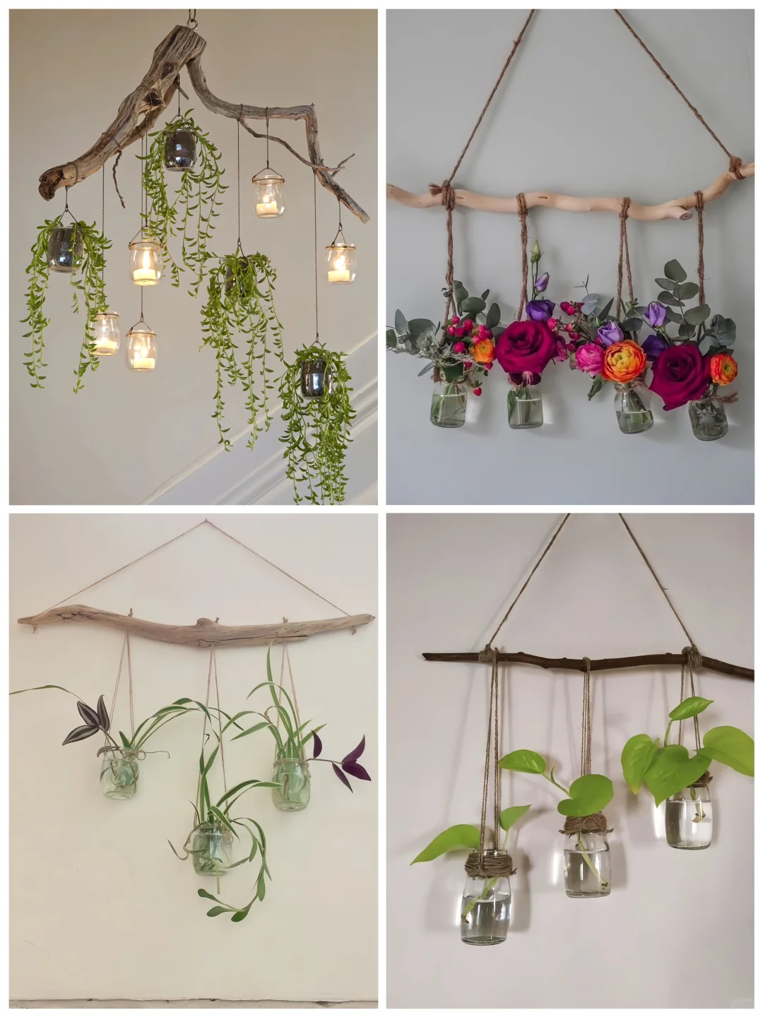 创意手工｜环创｜发现了用树枝DIY的美～