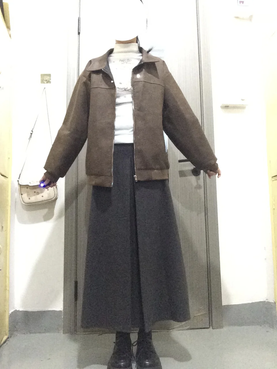 40+毛呢A字长裙测评来啦 韩系高智感