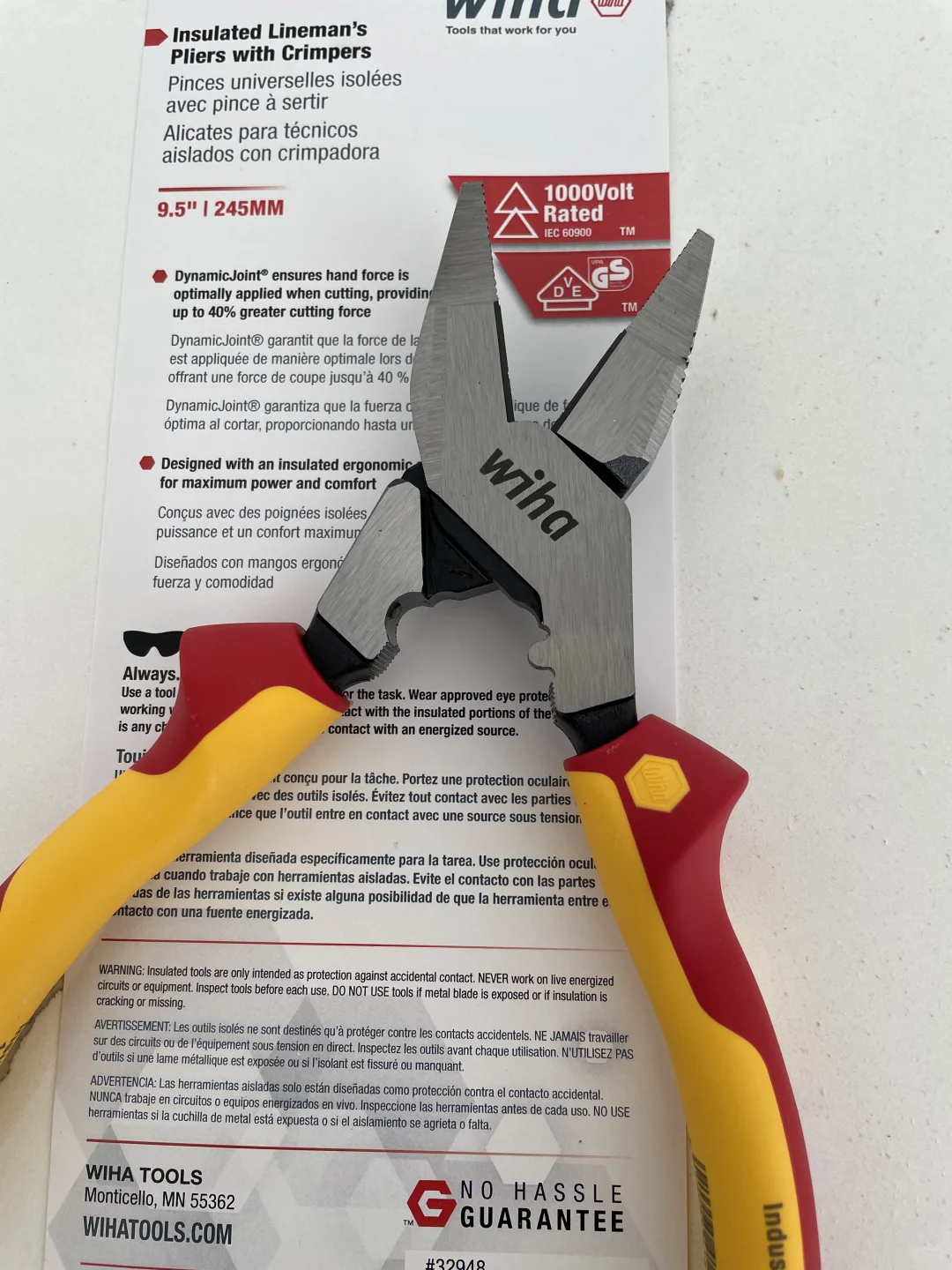 wiha lineman 1000V 大钳子
