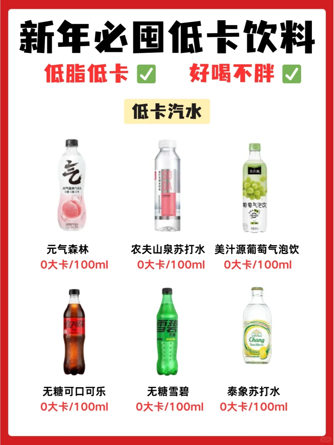 新年必备‼️减脂期低卡饮料合集?