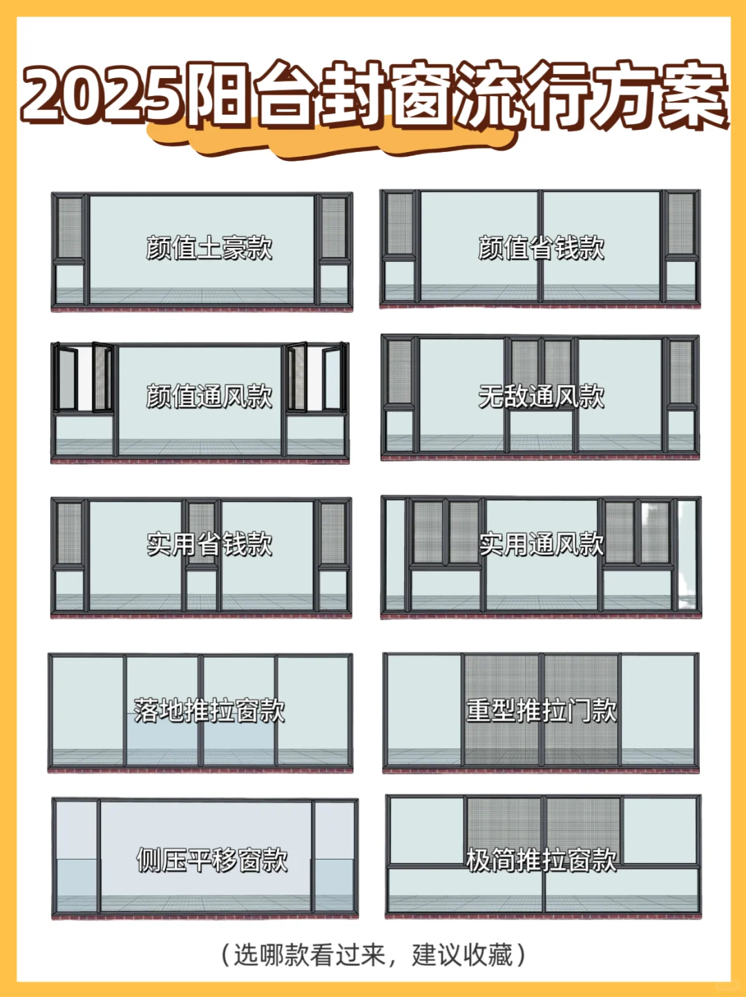 看看2025年阳台封窗流行方案总结｜划重点！