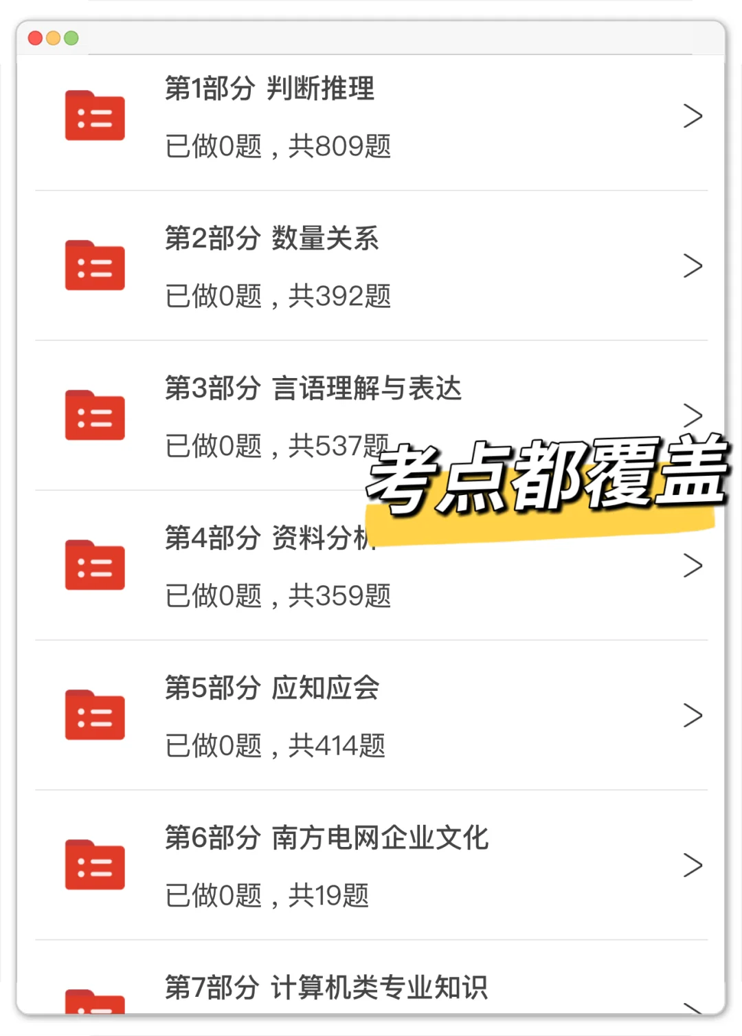 南方电网笔试保大争小（进面版）