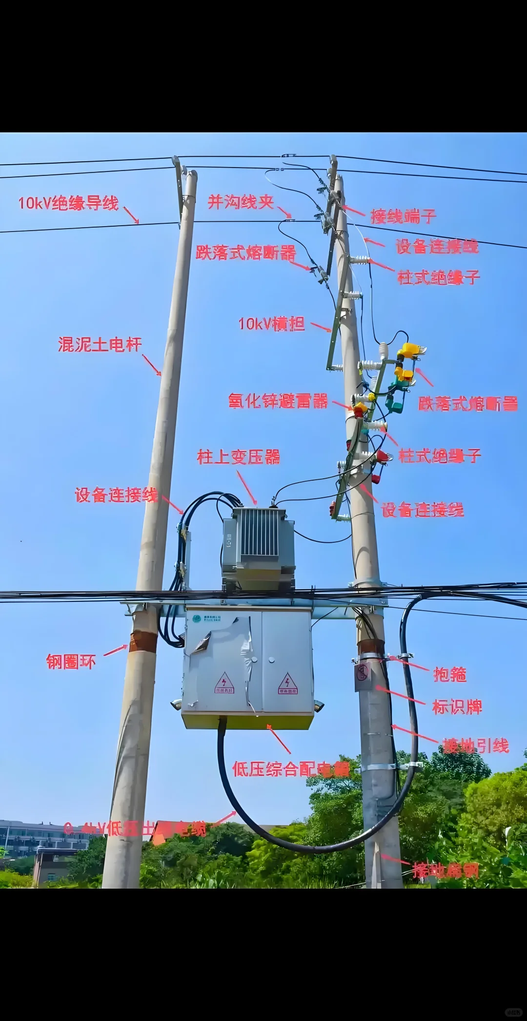 电线杆上的“电力天团”⚡一文读懂杆上高压