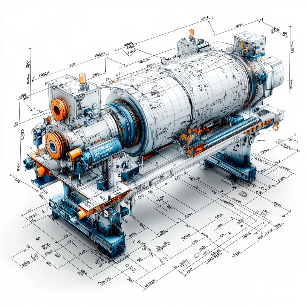 机械之美·印刷设备 手绘设计线稿［咒语］