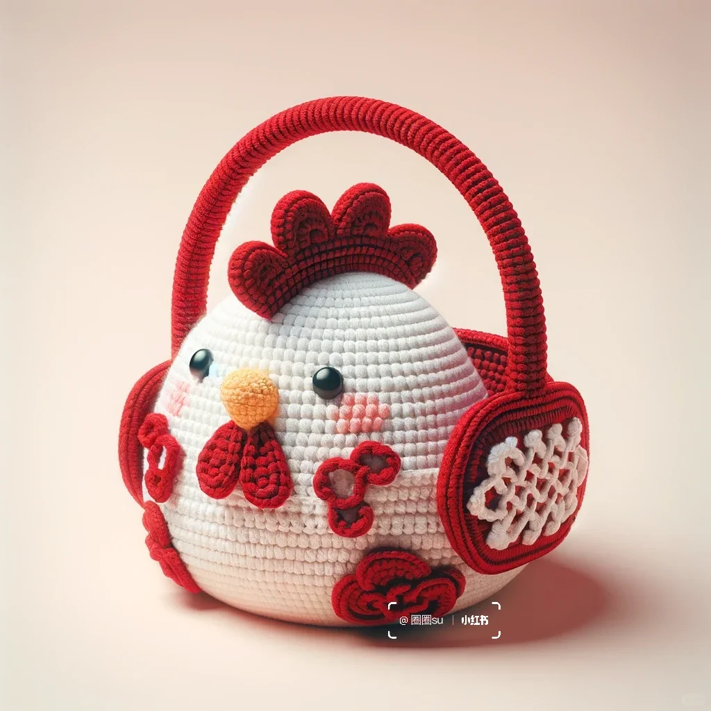 喜气洋洋｜十二生肖钩编果篮收纳篮