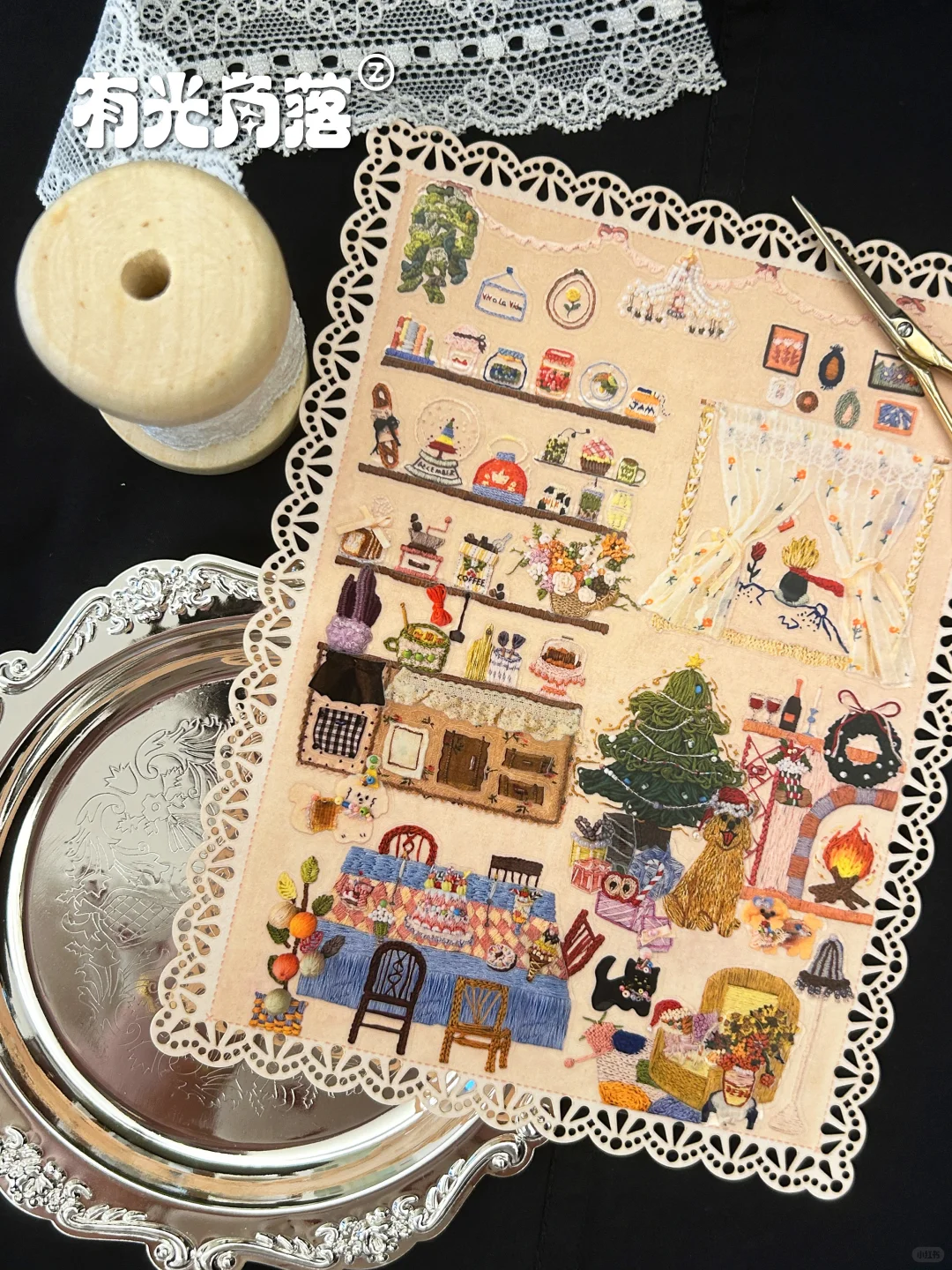 敲敲敲治愈的刺绣造景贴纸上线啦?