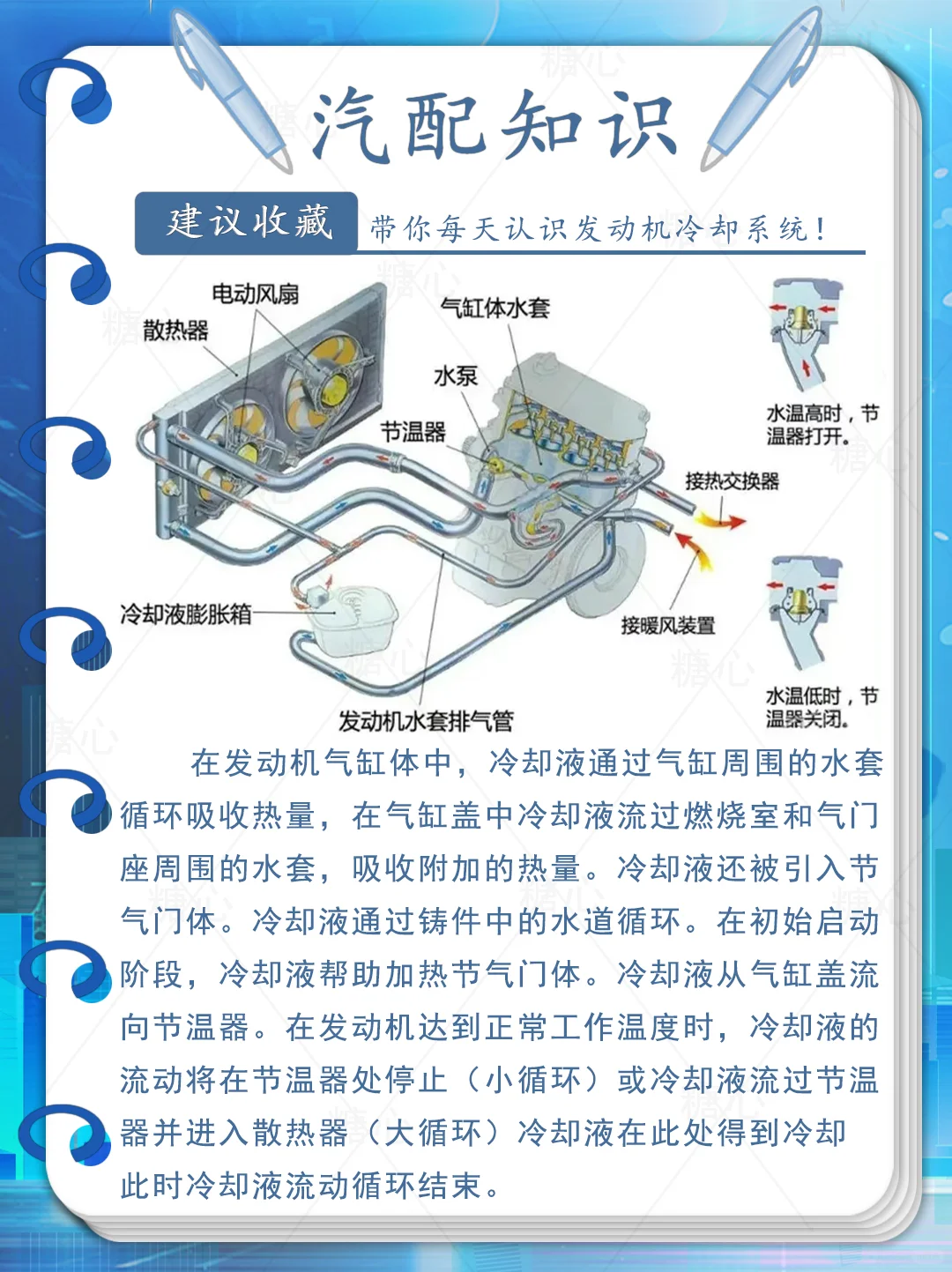 认识汽车发动机冷却系统的循环和冷却原理
