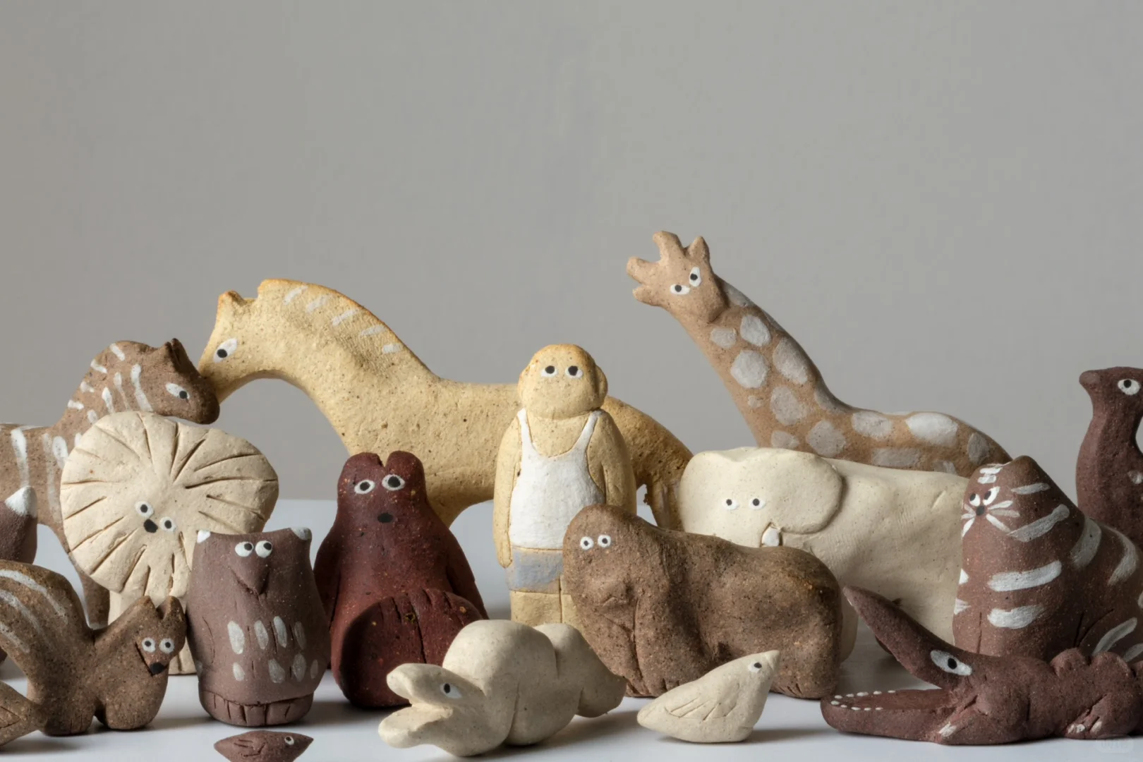 捏一堆动物陪着我｜雕塑作品分享