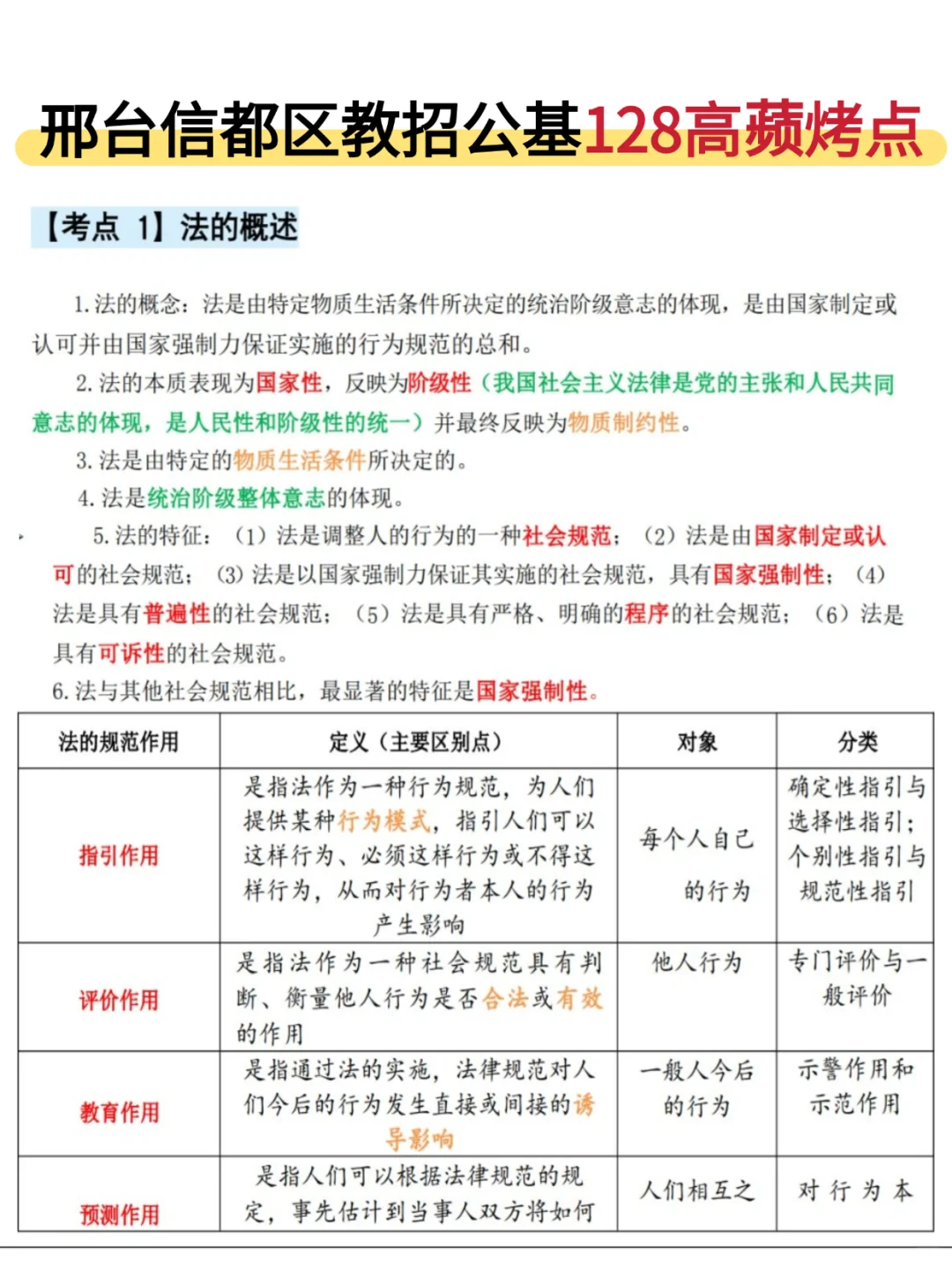 信都区教招公基就烤这些，赶紧背!