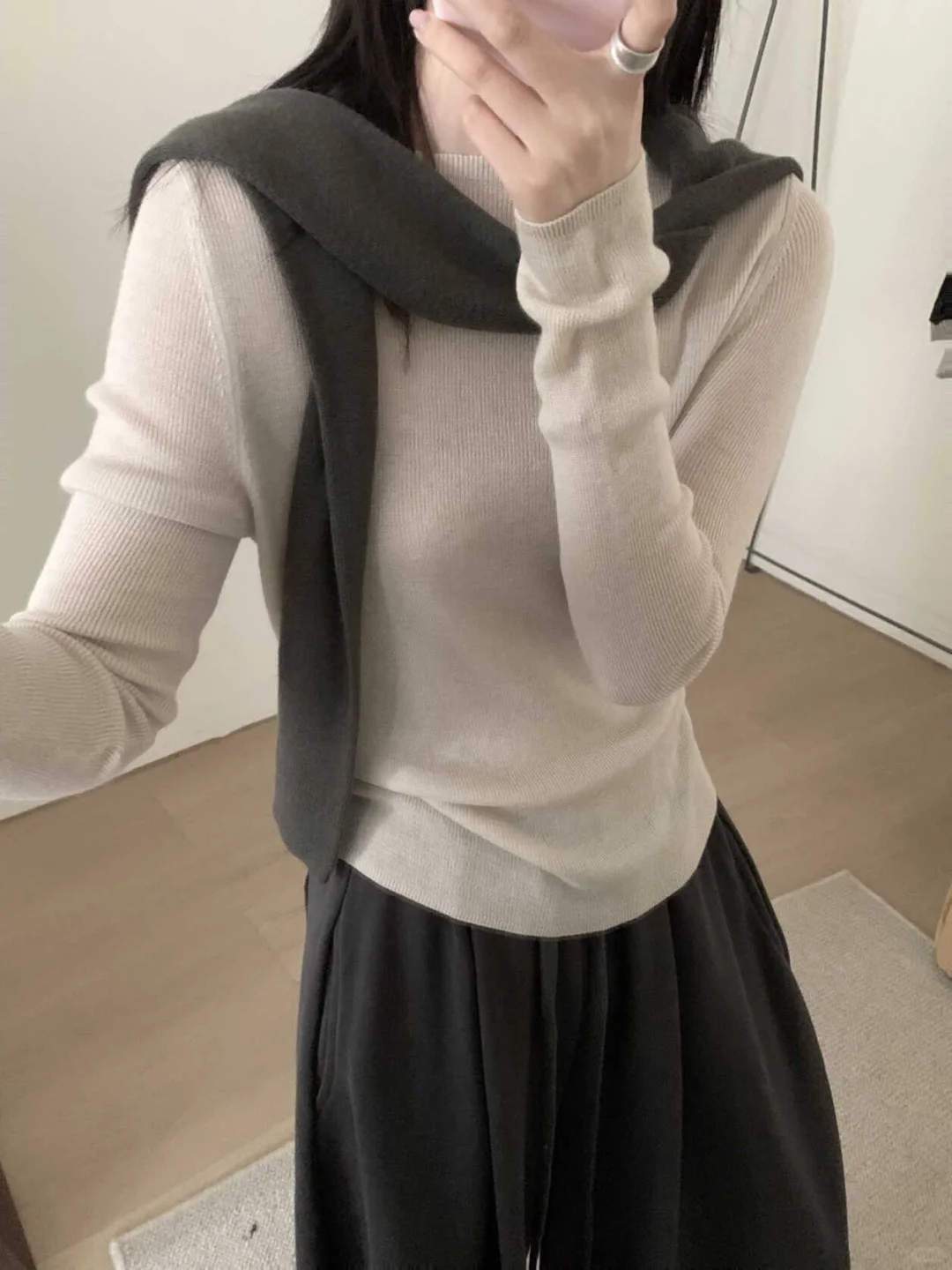 修身显瘦一绝！百搭好穿一字领针织衫