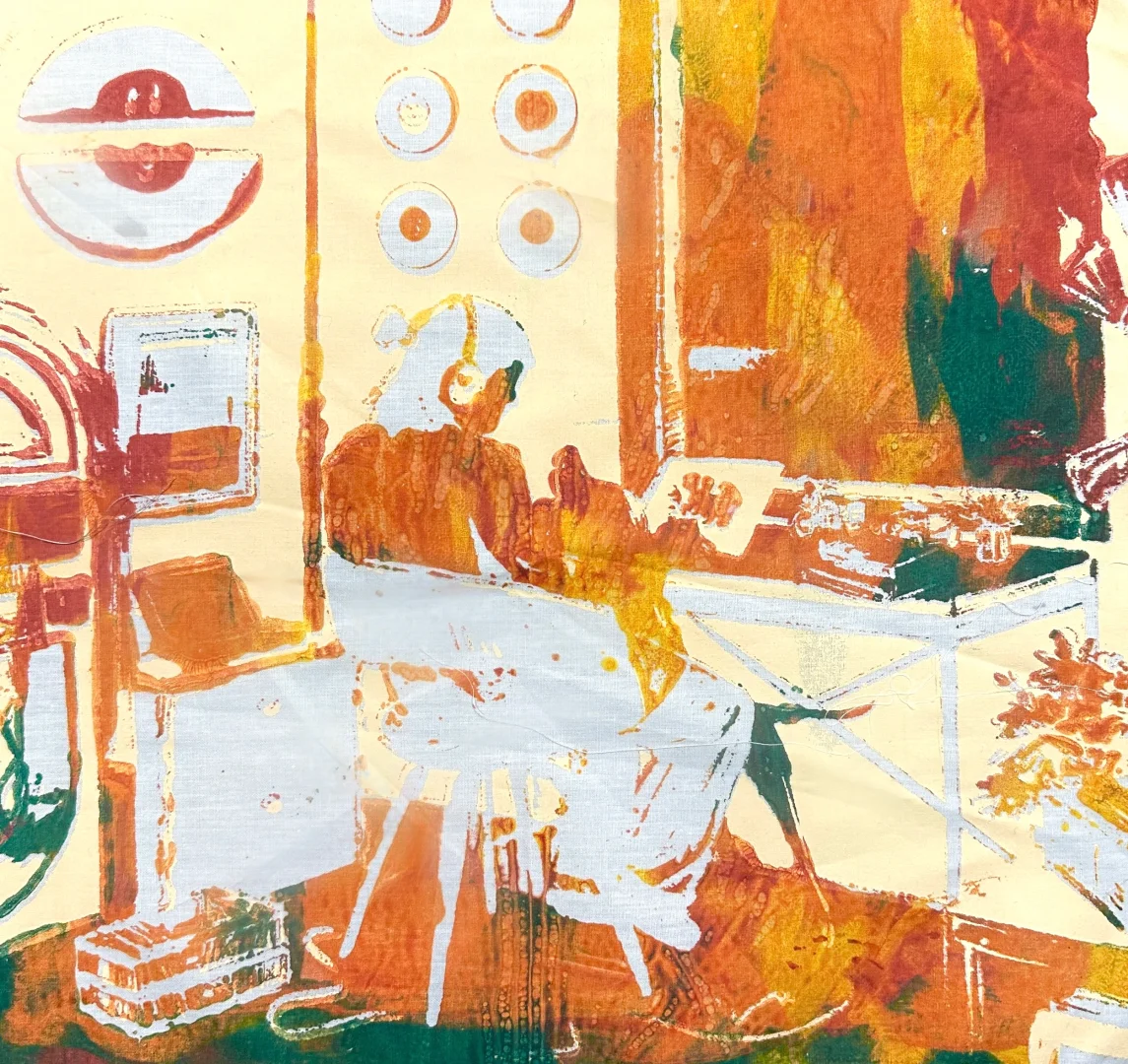 拿插画丝网印刷T恤