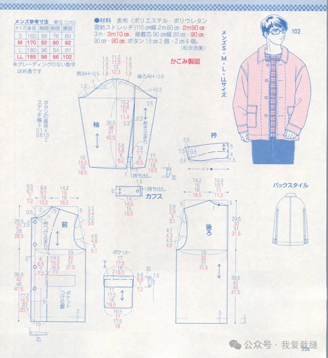 裁剪图备忘录【男装】