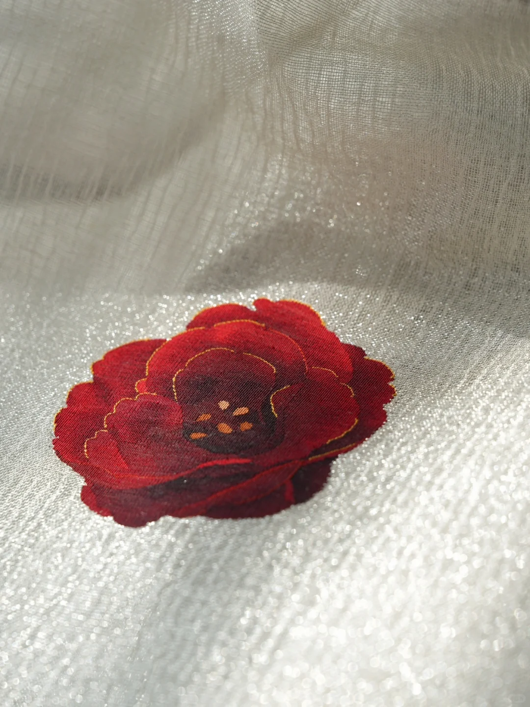 缂丝面料 | 山茶花缂丝衣料