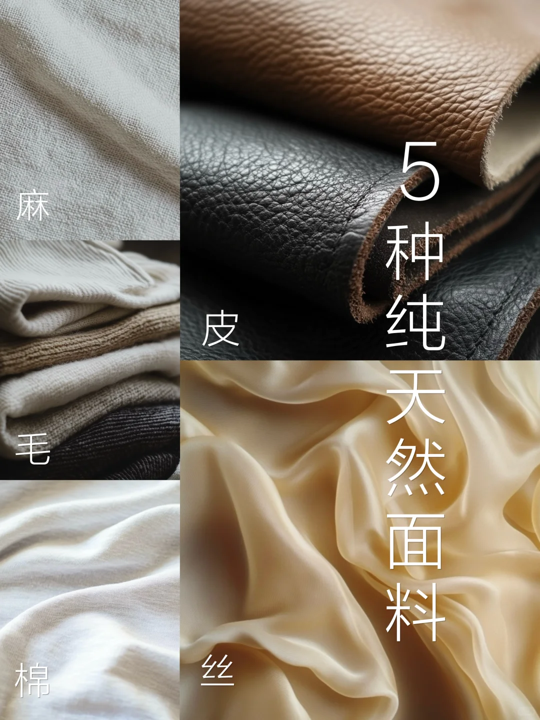 面料界“五大天王”棉！麻！丝！毛！皮！