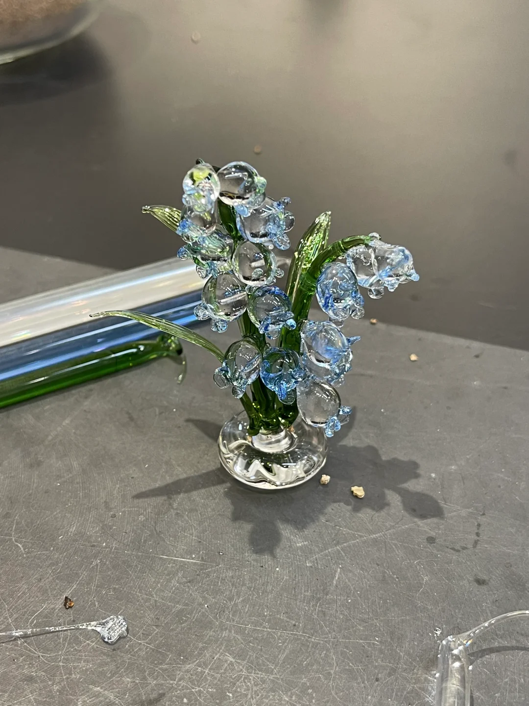 景德镇烧玻璃|是妹妹做的铃兰花呢