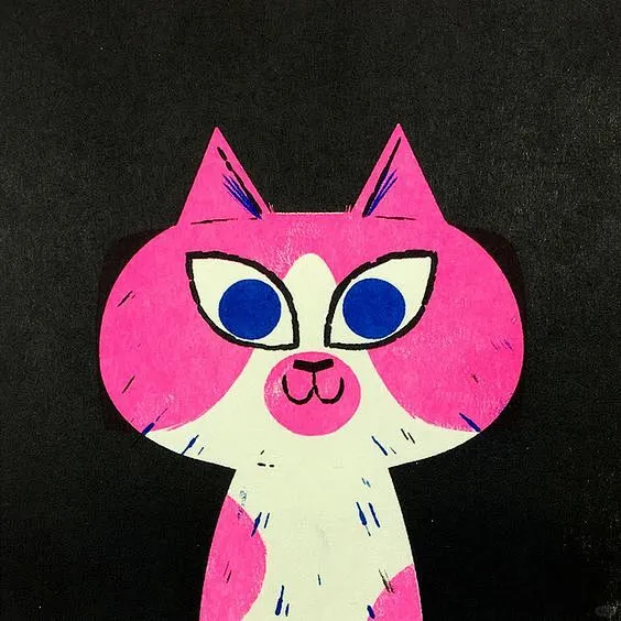 ?超～可爱丝网印小猫?