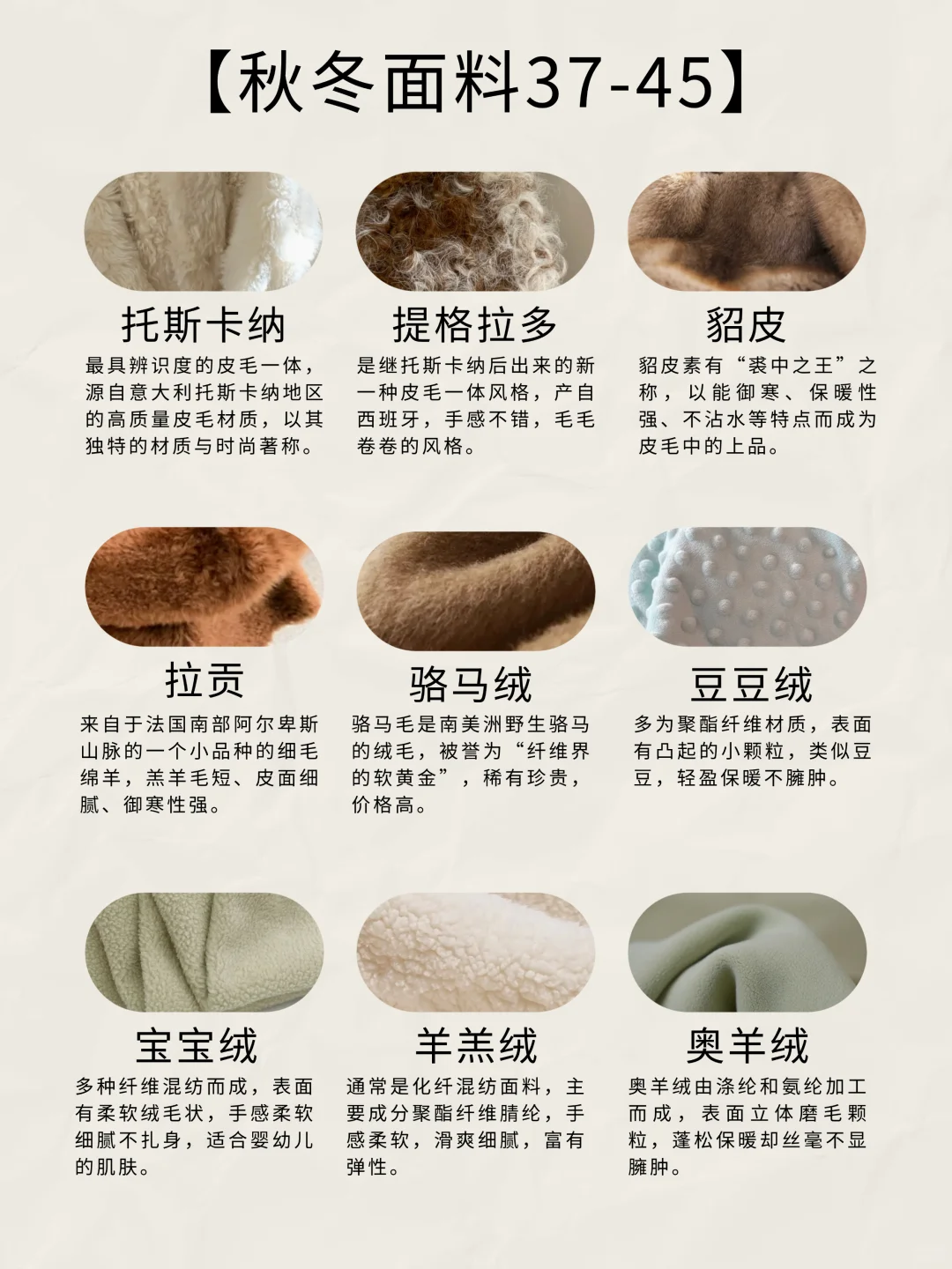 54种秋冬面料，解决你90%的选料难题