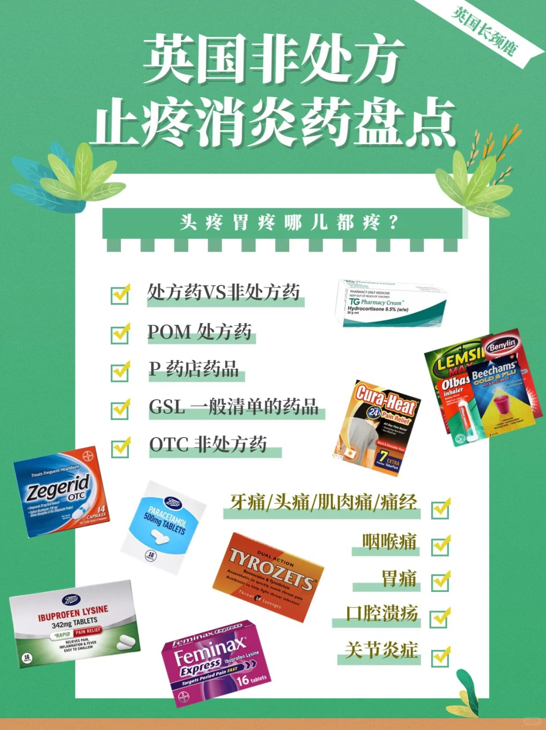 ? 英国非处方止疼消炎药盘点！对症下药～