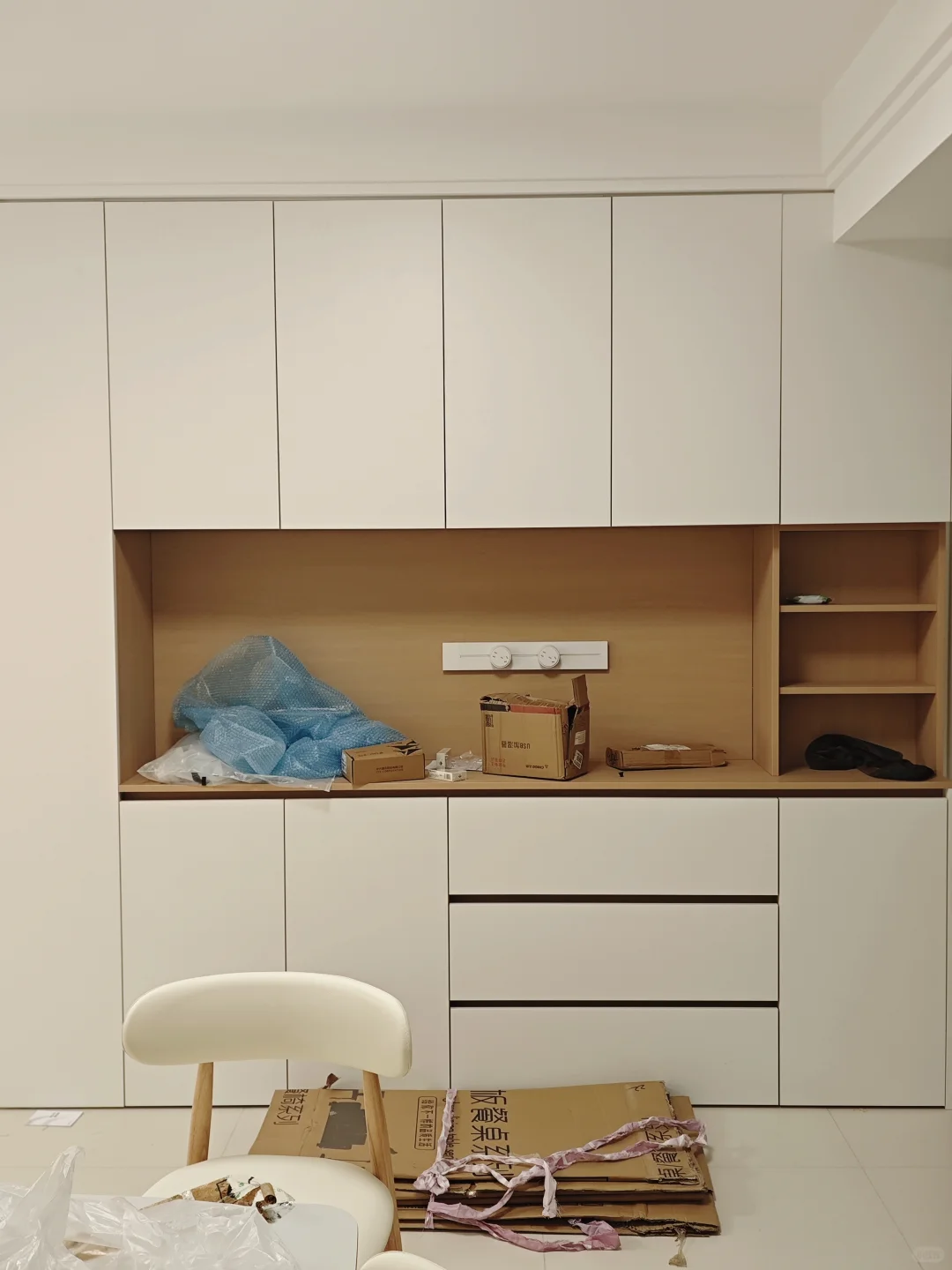 硬装结束，最满意的就是我家定制柜！！?