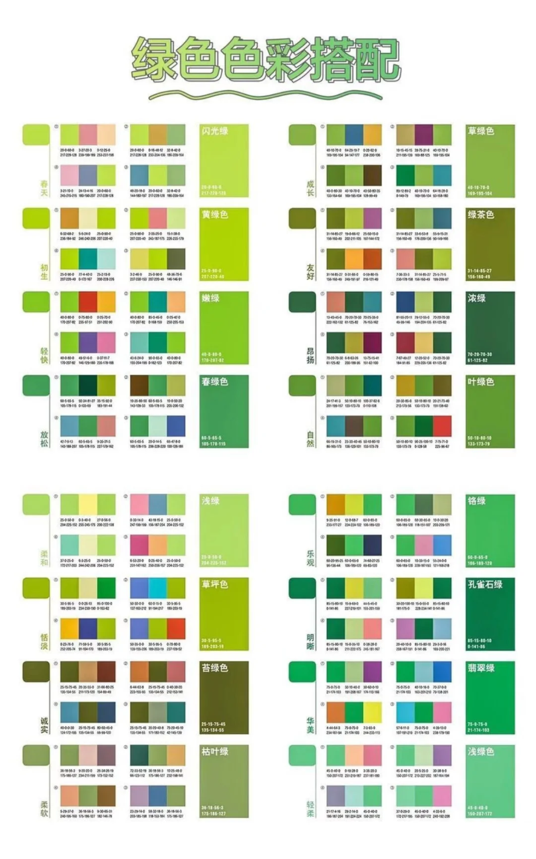 谁还没个万能配色卡！！！