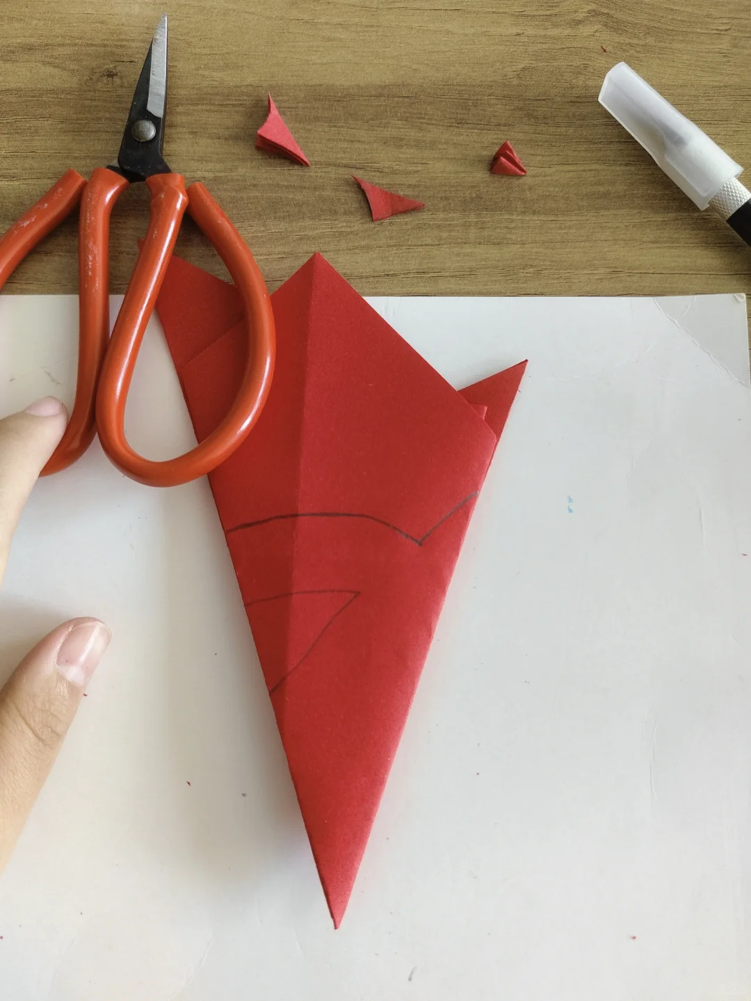 剪纸教程：五角星