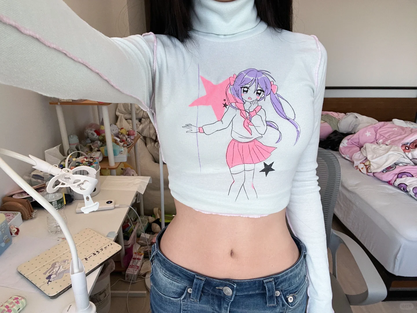 我在美国课上把幸运星印在了身上✩