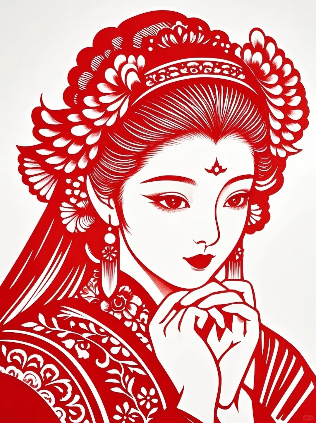 中式美学|被这组美人剪纸惊艳到！