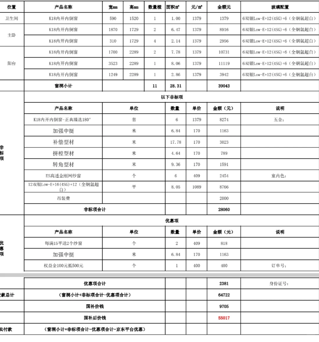 封窗这个价合适吗？