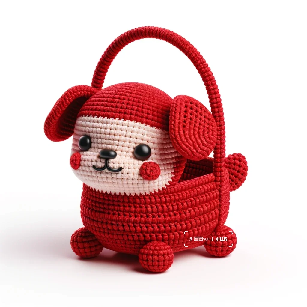 喜气洋洋｜十二生肖钩编果篮收纳篮
