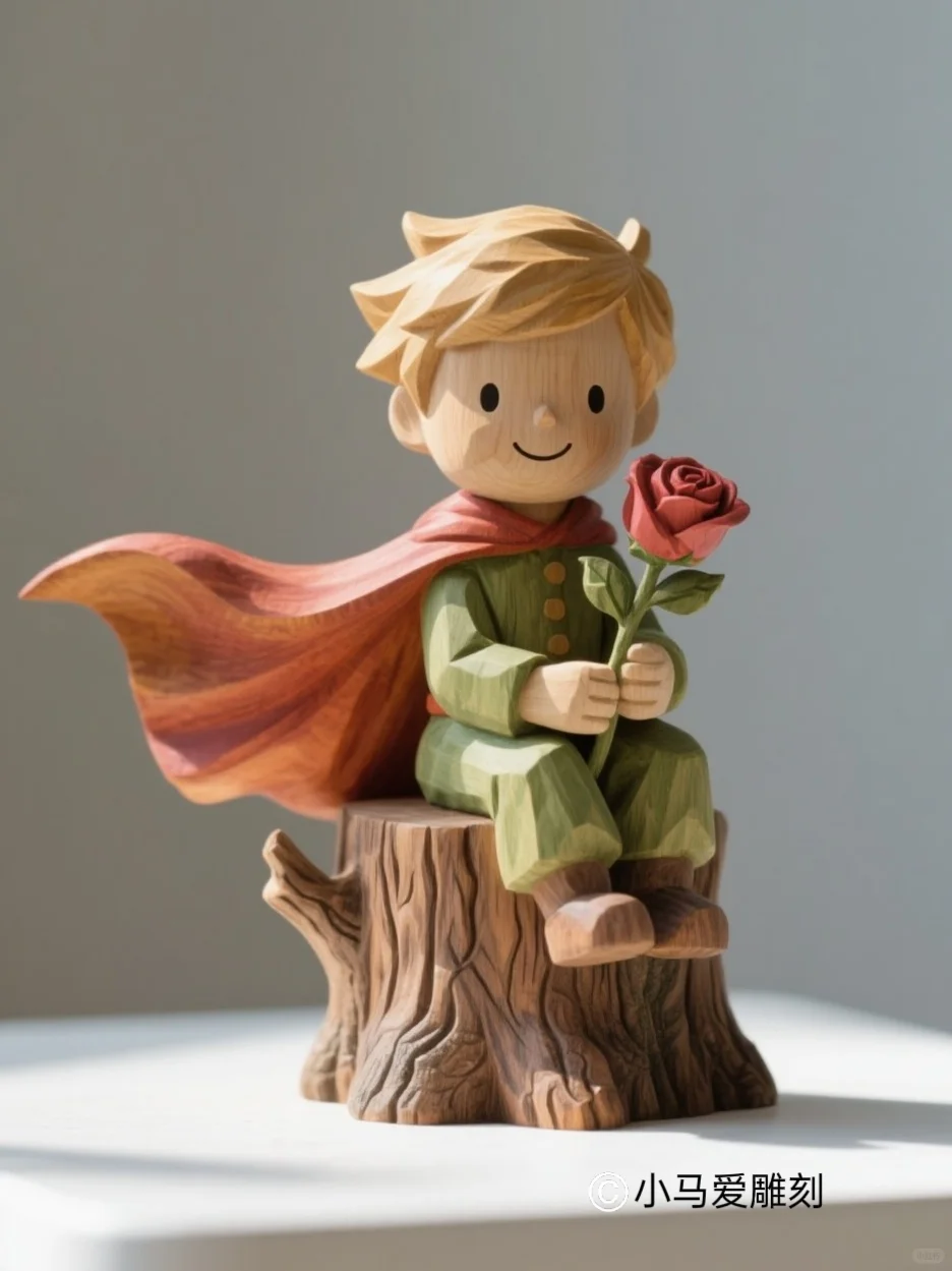 挑战100款木雕工艺品｜玫瑰王子