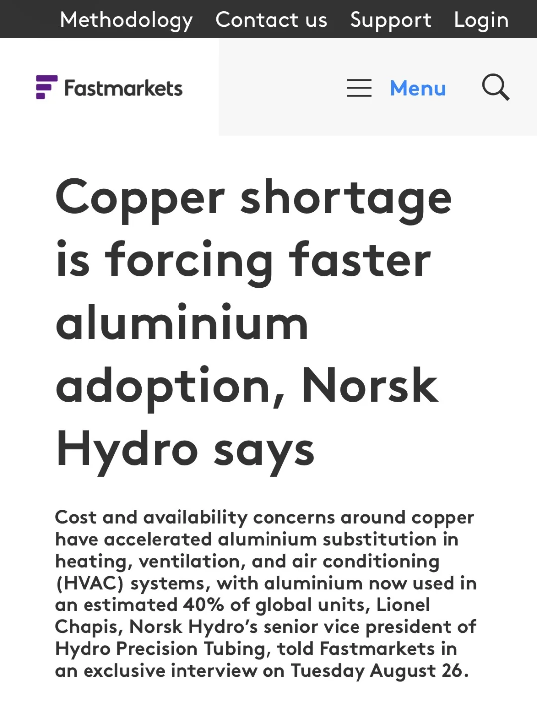 铜价走高会带来铝的替代吗?