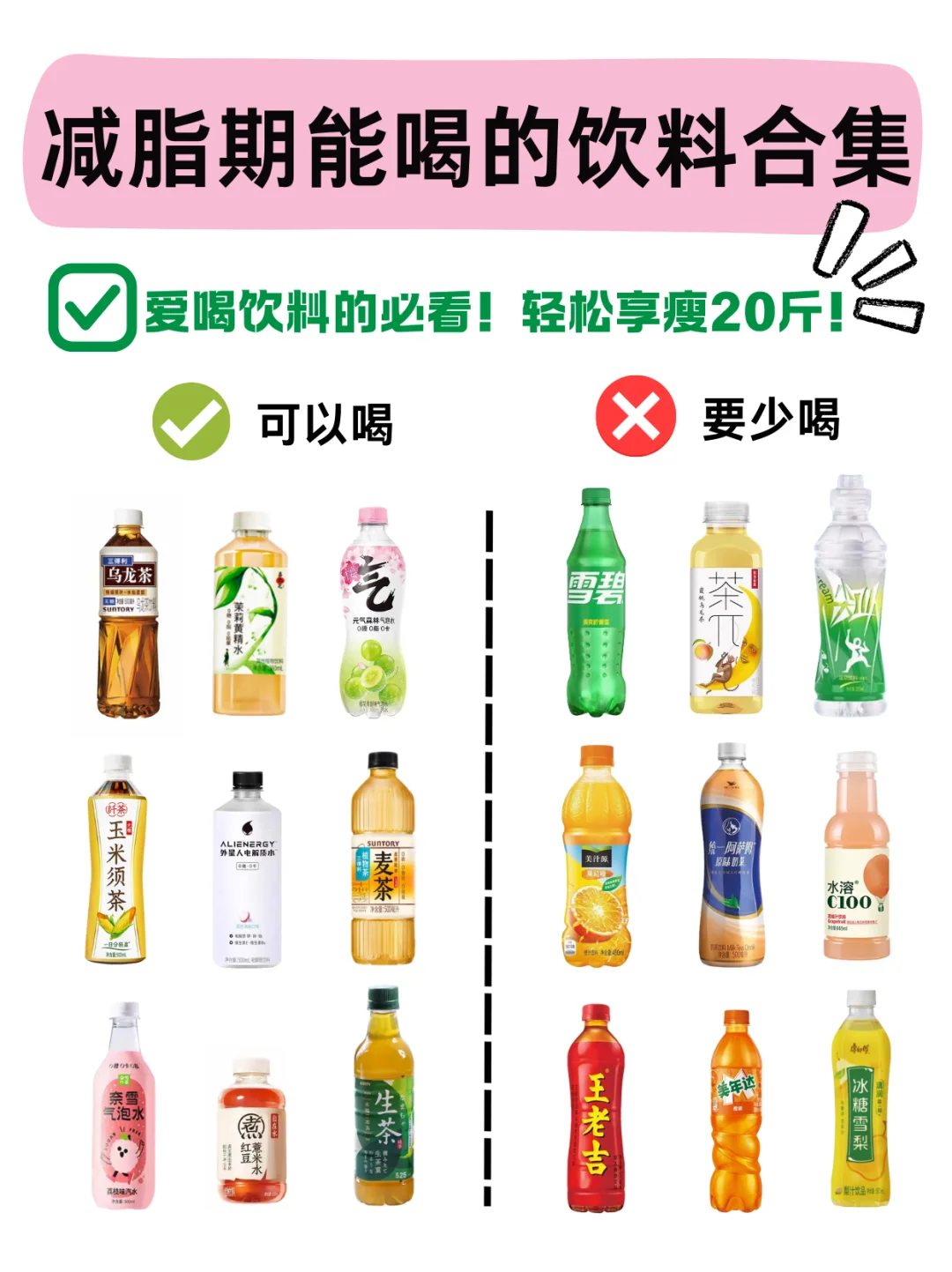 减脂期饮料红黑榜|大基数瘦20斤我只喝这些