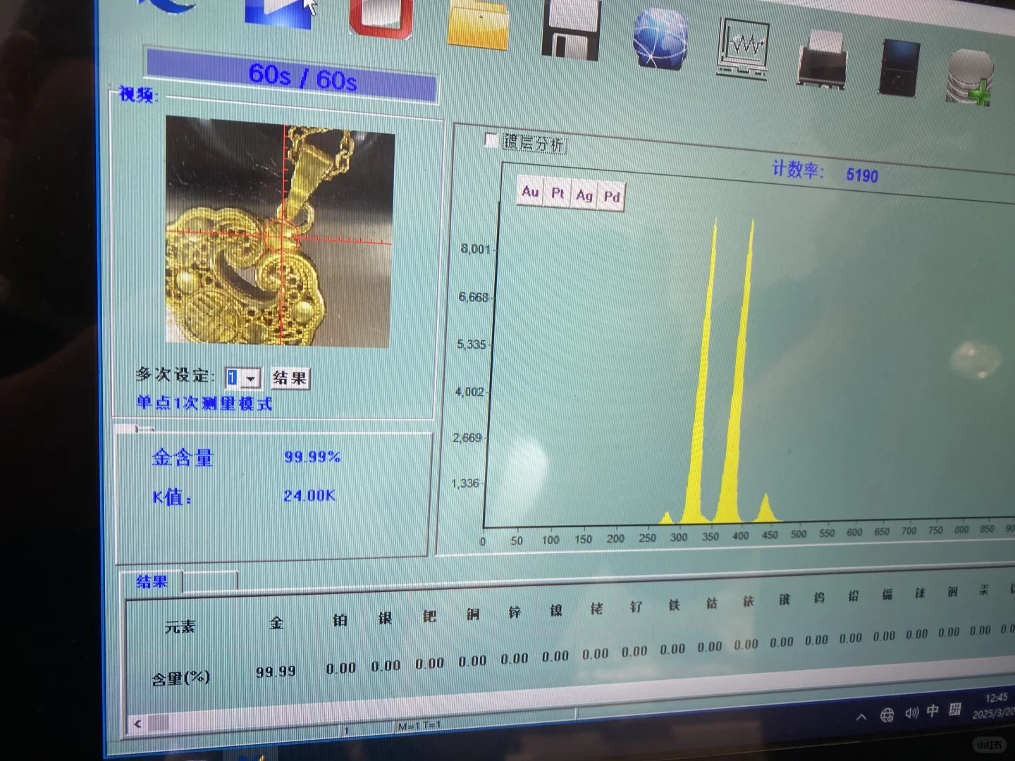 打金店里的检测仪器，的确测出来是4个9