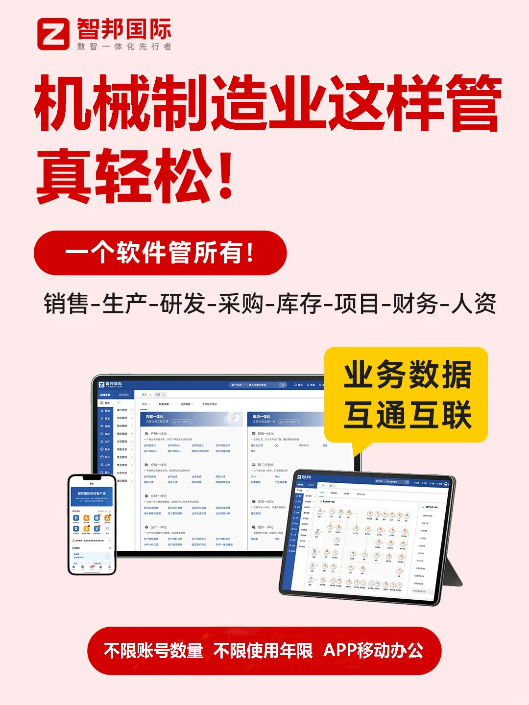 机械行业ERP=生产+项目+采购+质检+财务一体