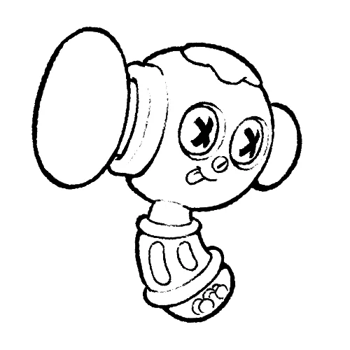 插画小道具—儿童气囊锤